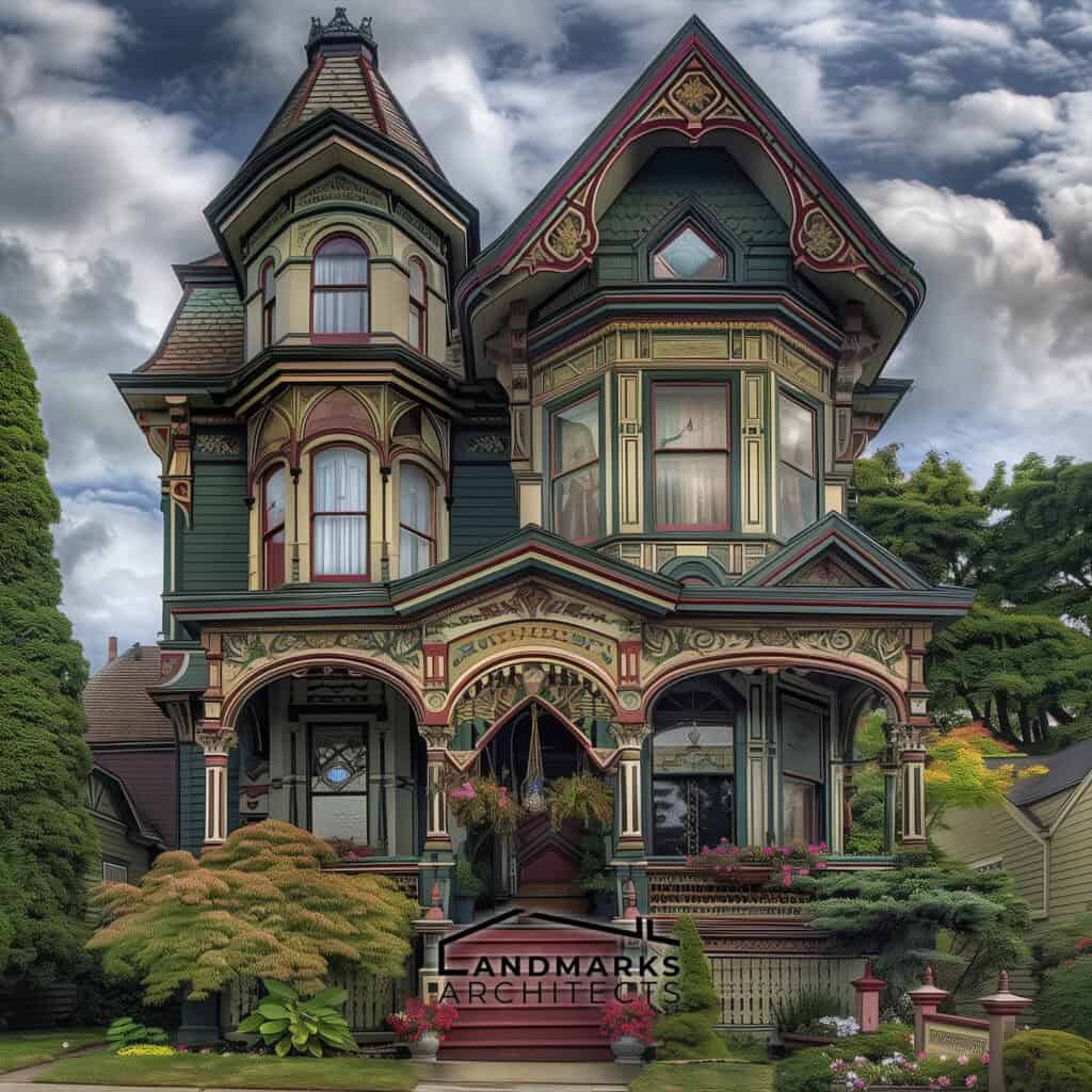 Victorian architecture AI photo