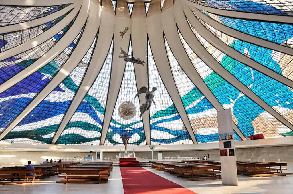 Interior of Brasília Cathedral, Brazil