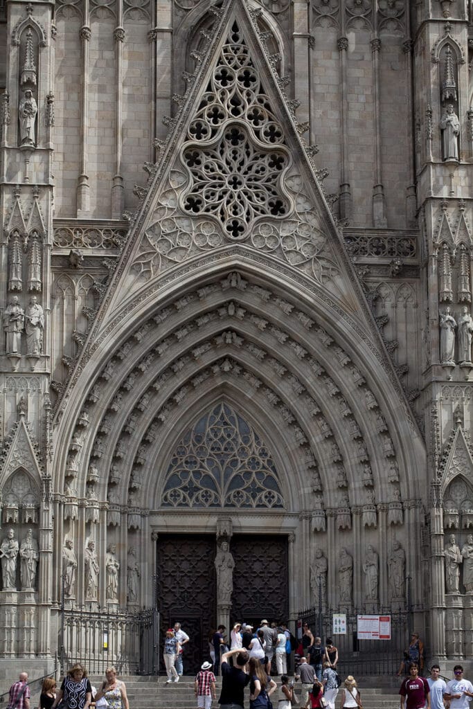 Barcelona Cathedral facade, Spain