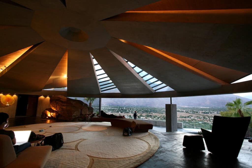 Elrod House interior modern organic architecture