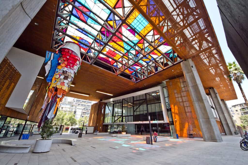 Interior of Gabriela Mistral Cultural Center, Santiago, Chile