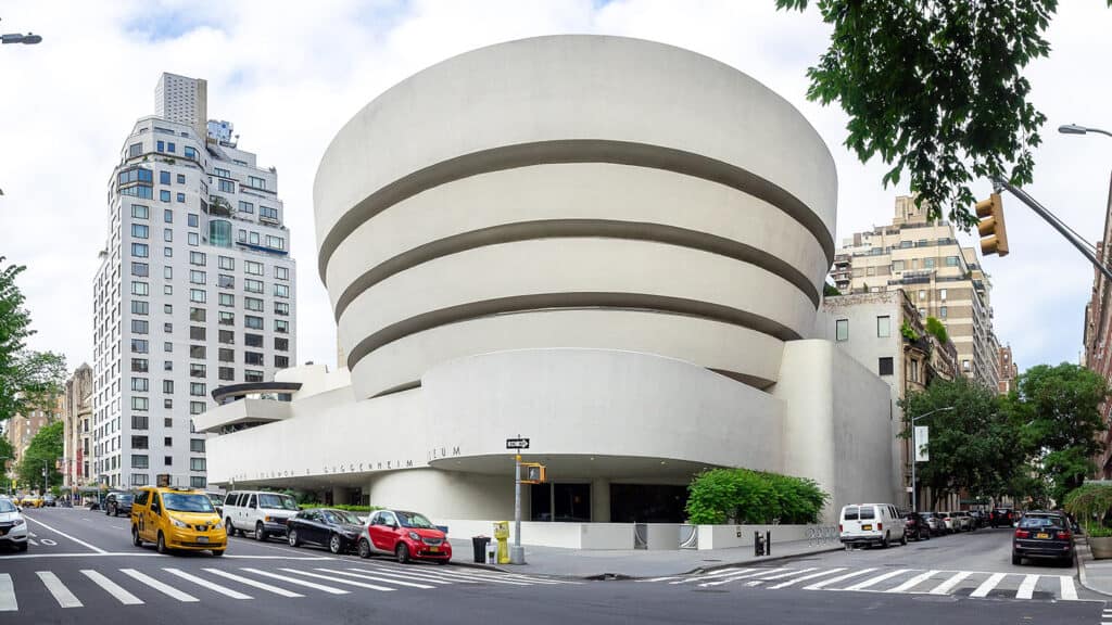 The Guggenheim Museum, a distinctive modern art museum in New York City