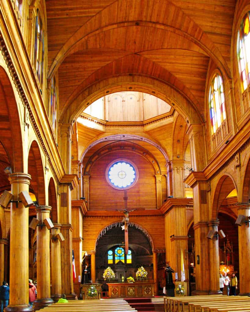 Interior of Iglesia de San Francisco, Santiago, Chile