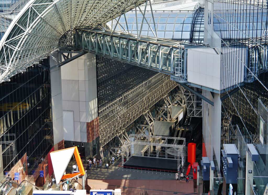 Kyoto Station's grand entrance hall