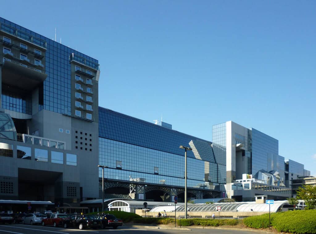 Kyoto Station's futuristic facade