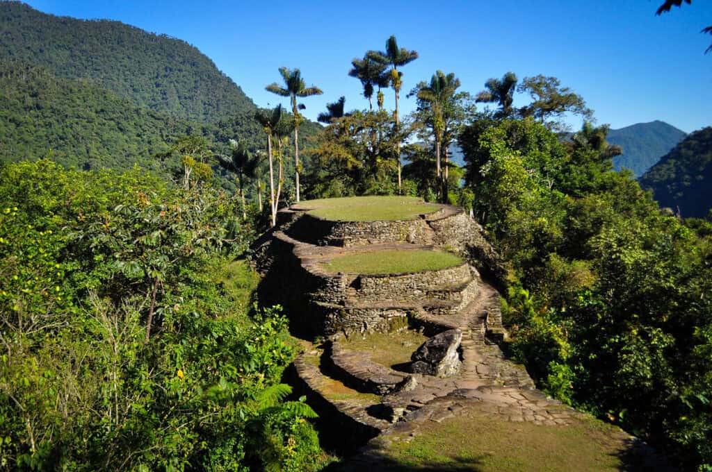 Aerial view of Ciudad Perdida in Colombia