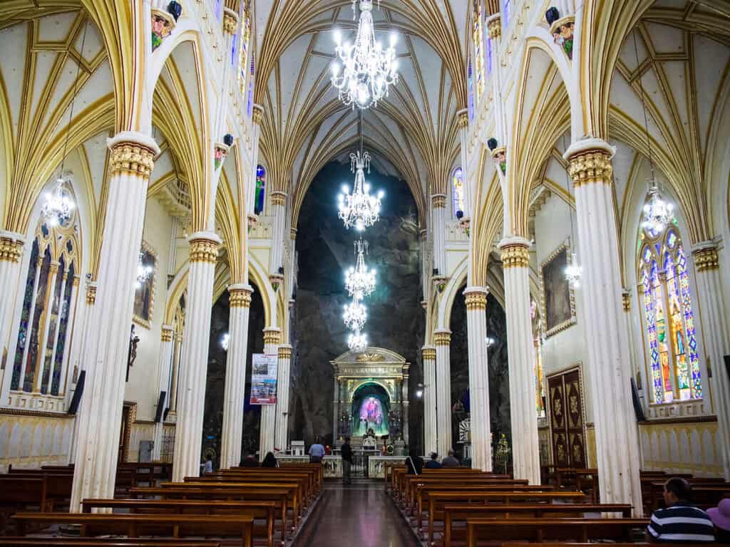 Interior of Las Lajas Sanctuary, Colombia