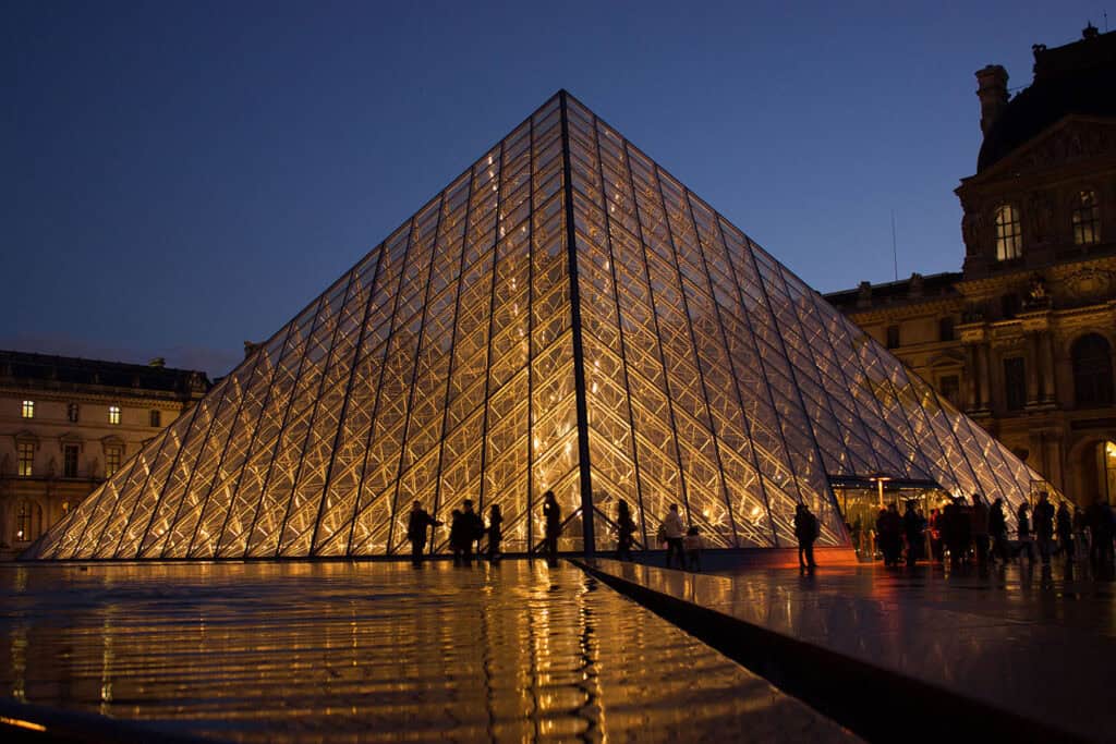 Louvre Pyramid Paris geometric forms