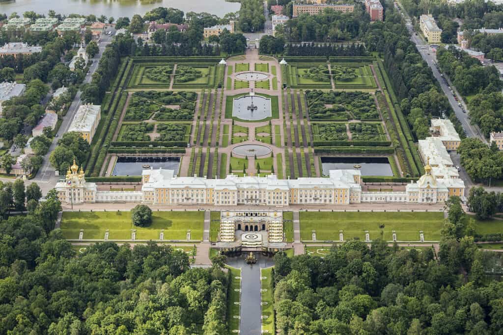 Top of Peterhof Palace Saint Petersburg