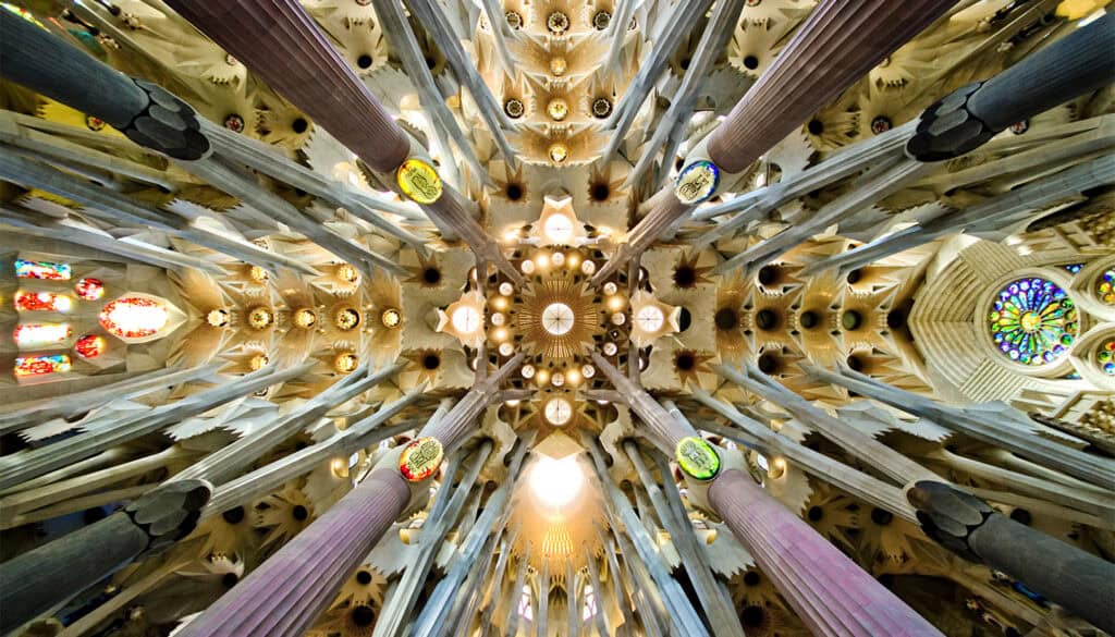 Sagrada Familia Barcelona interior modern architecture