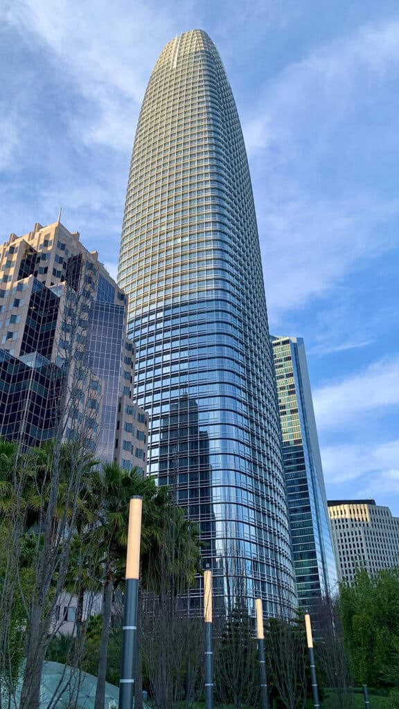 The Salesforce Tower, a modern skyscraper in San Francisco