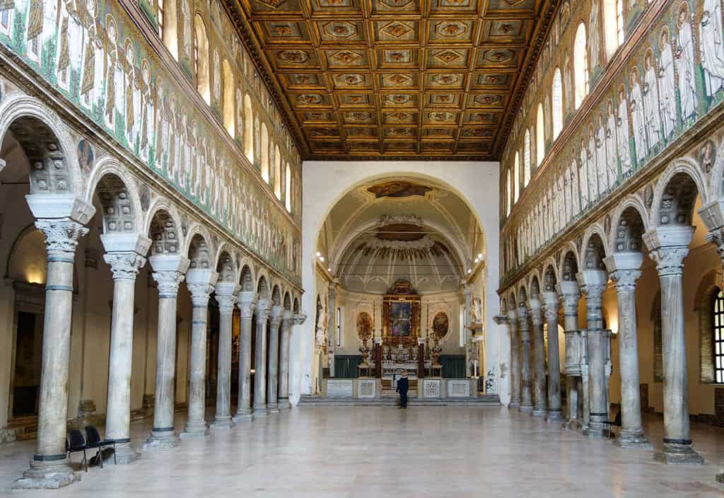 Interior of Sant'Apollinare Nuovo, Ravenna, Italy