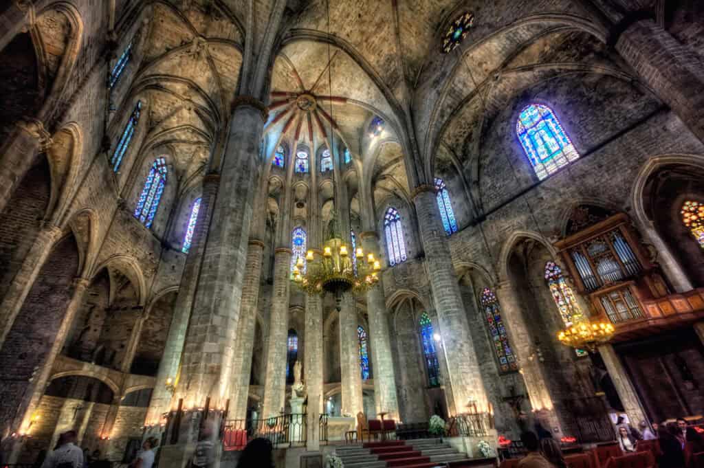 Interior of Santa Maria del Mar, Barcelona