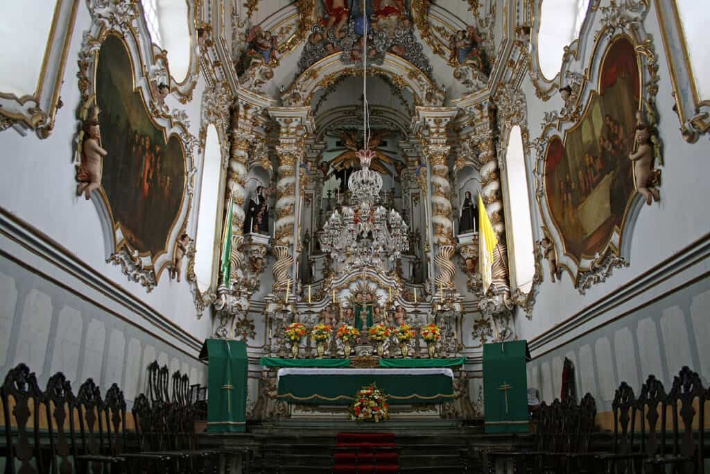 Interior of São Francisco de Assis Church, Ouro Preto, Brazil