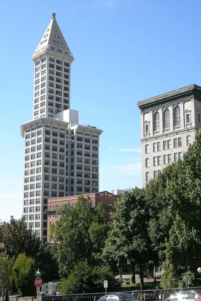 The Smith Tower, a Neoclassical skyscraper in Seattle