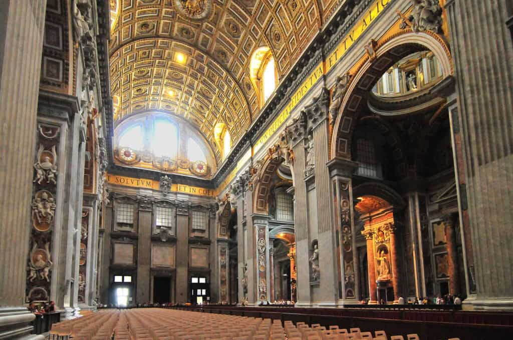 Interior of St. Peter’s Basilica, Baroque architecture