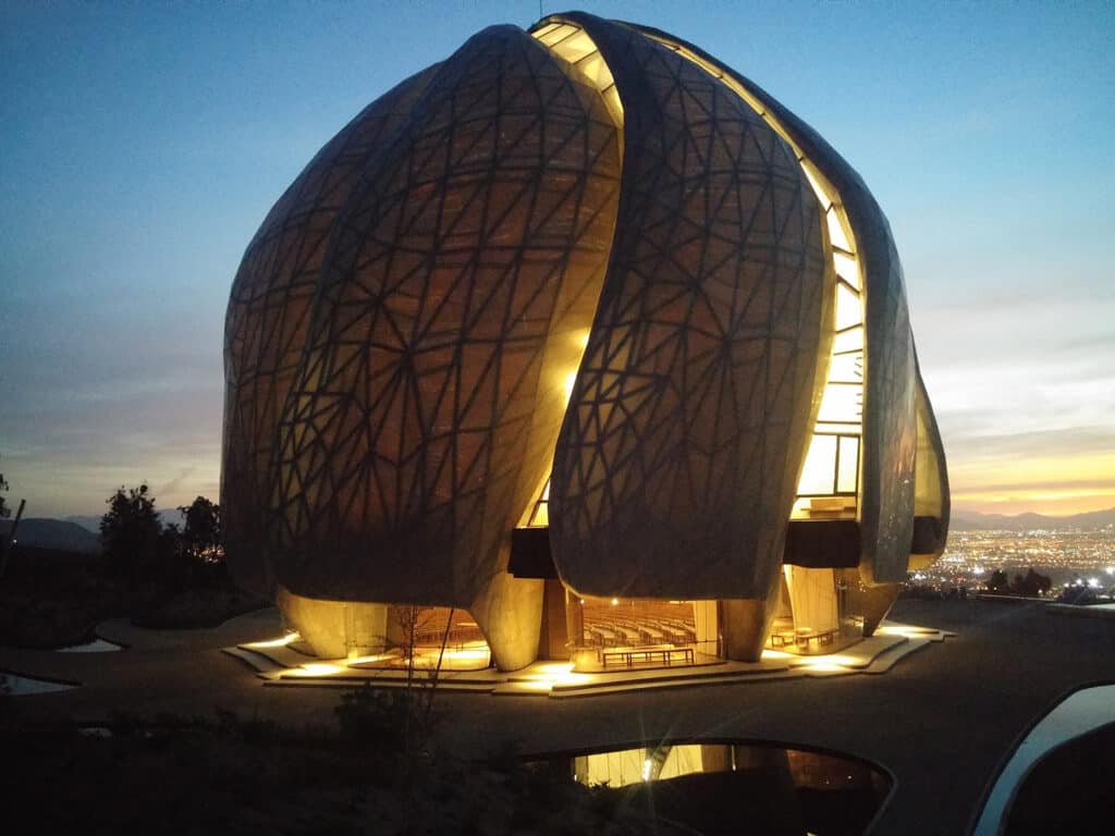 Exterior of the Bahá'í Temple in Santiago, Chile