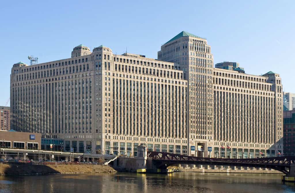 The Merchandise Mart, an Art Deco skyscraper in Chicago