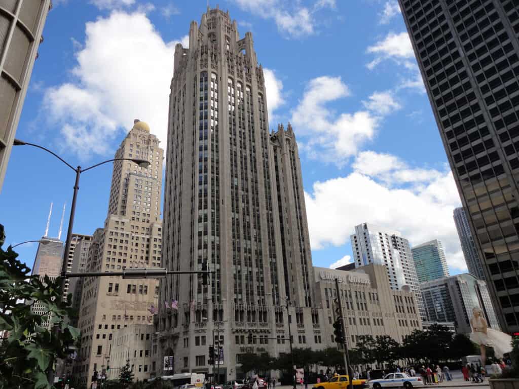 Tribune Tower, a Gothic Revival skyscraper in Chicago