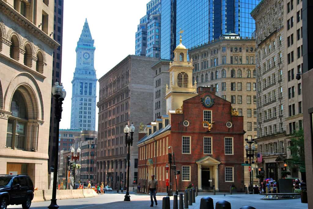 The Old State House, a historic building in Boston.