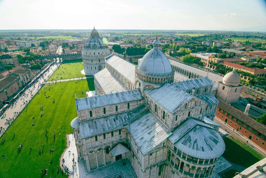 Aerial view of Pisa Cathedral, Pisa, Italy