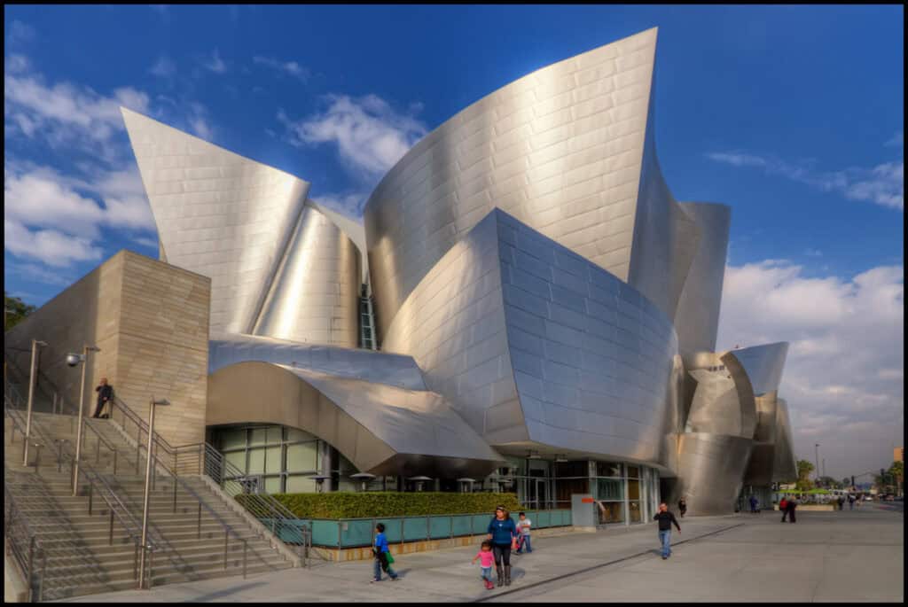 Walt Disney Concert Hall, a modern concert hall in Los Angeles