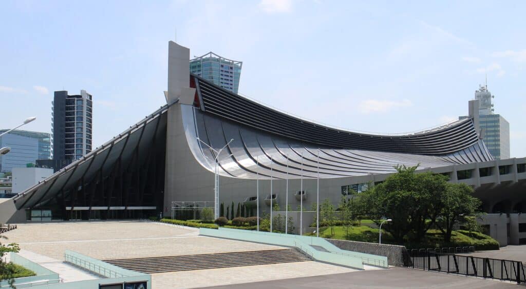 Exterior of Yoyogi National Gymnasium in Tokyo