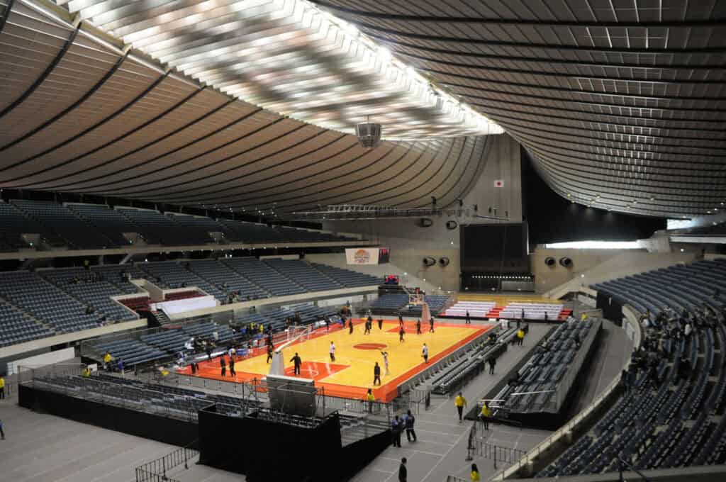 Interior view of Yoyogi National Gymnasium