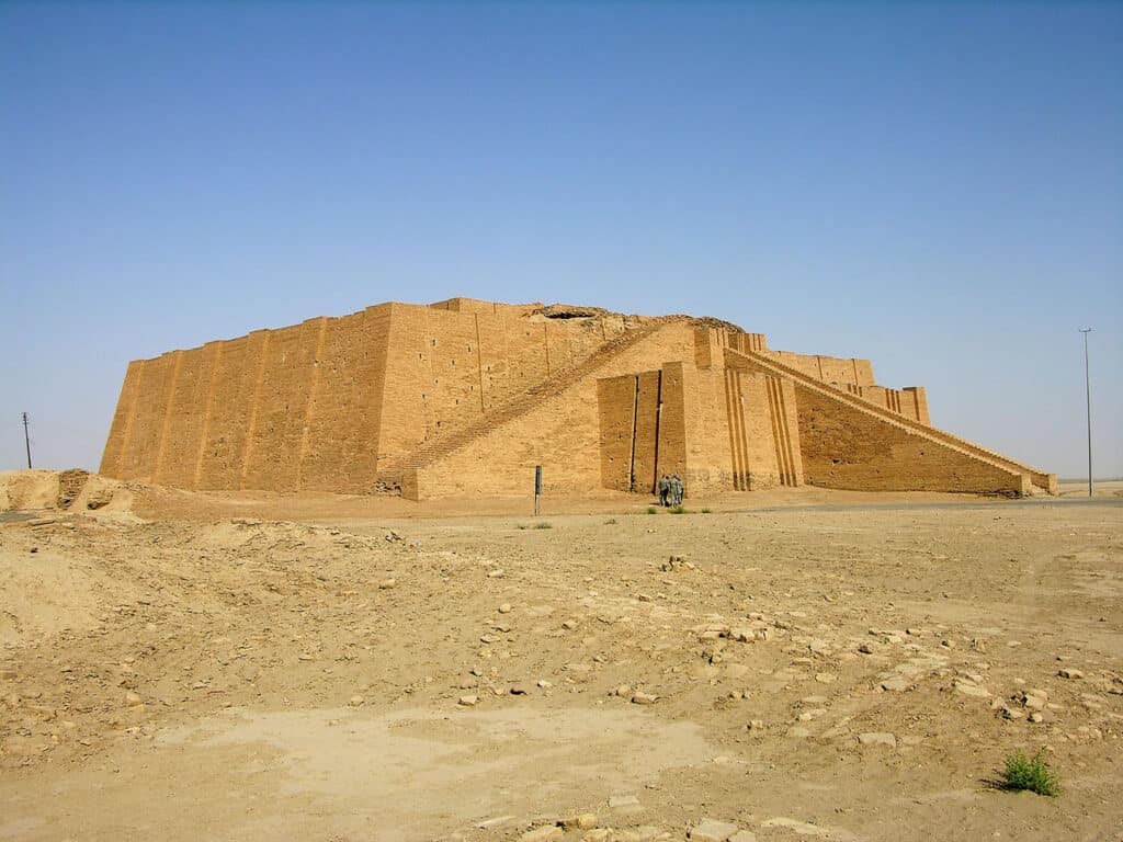 The Ziggurat of Ur, an ancient Mesopotamian structure