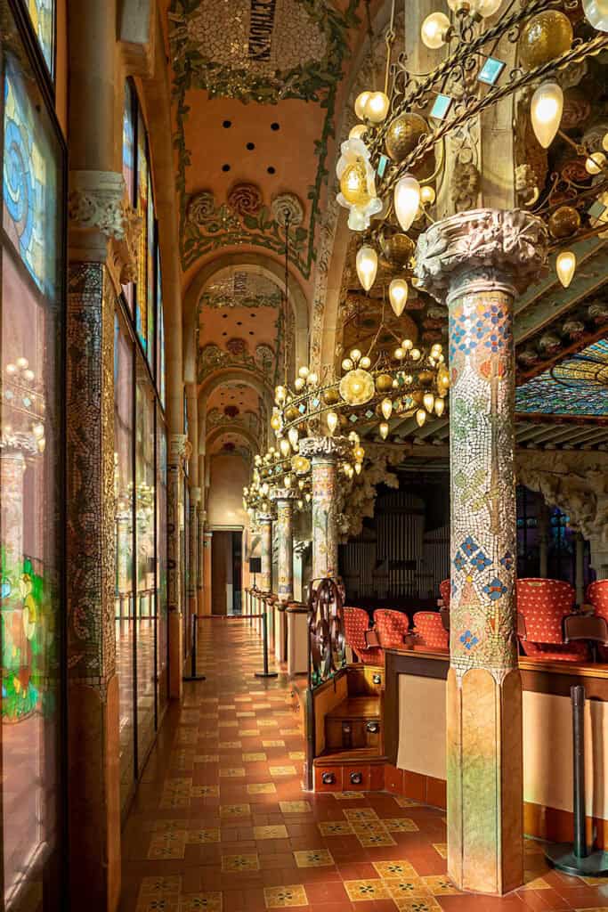 Palau de la Música Catalana interior details, Barcelona