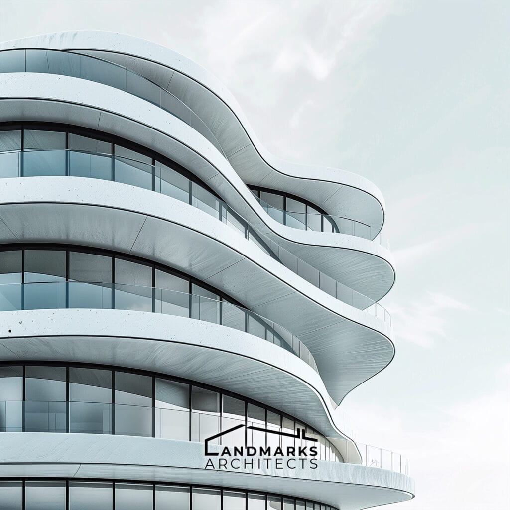 Curvilinear architecture exploration, photo AI