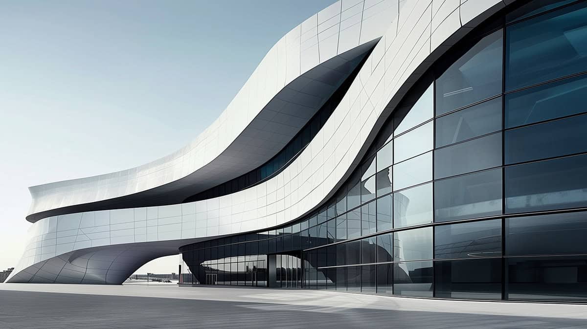 Form in modern architecture, photo AI