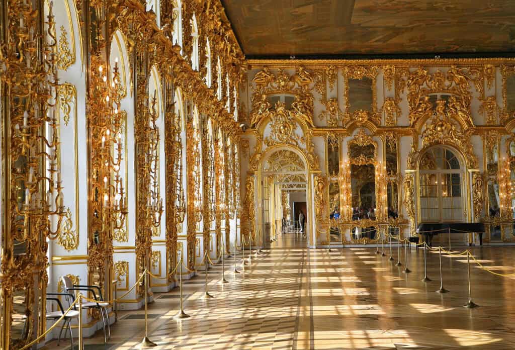 Catherine Palace interior grand hall Pushkin Russia