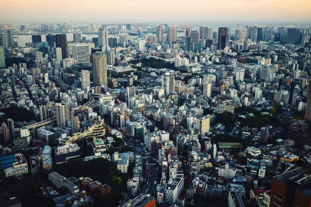 Tokyo cityscape with skyline and landmarks