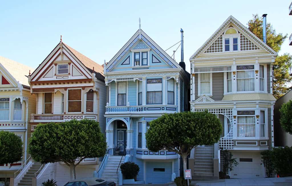 The Painted Ladies, a row of Victorian houses in San Francisco