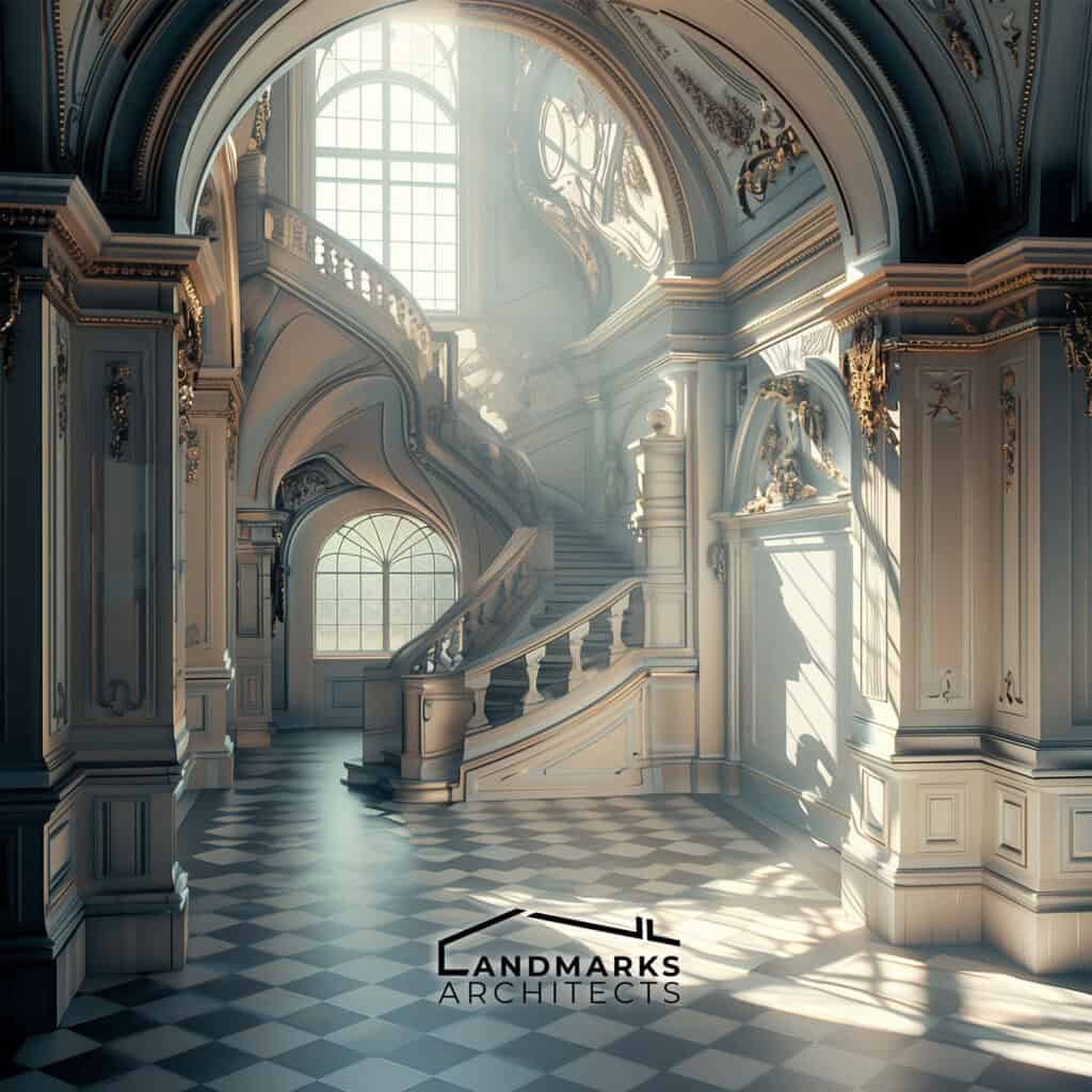 AI-influenced Baroque-style interior design