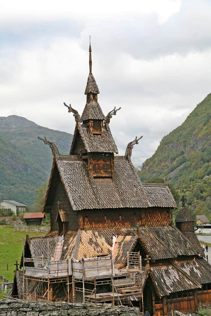 Borgund stave church, a historic stave church in Norway