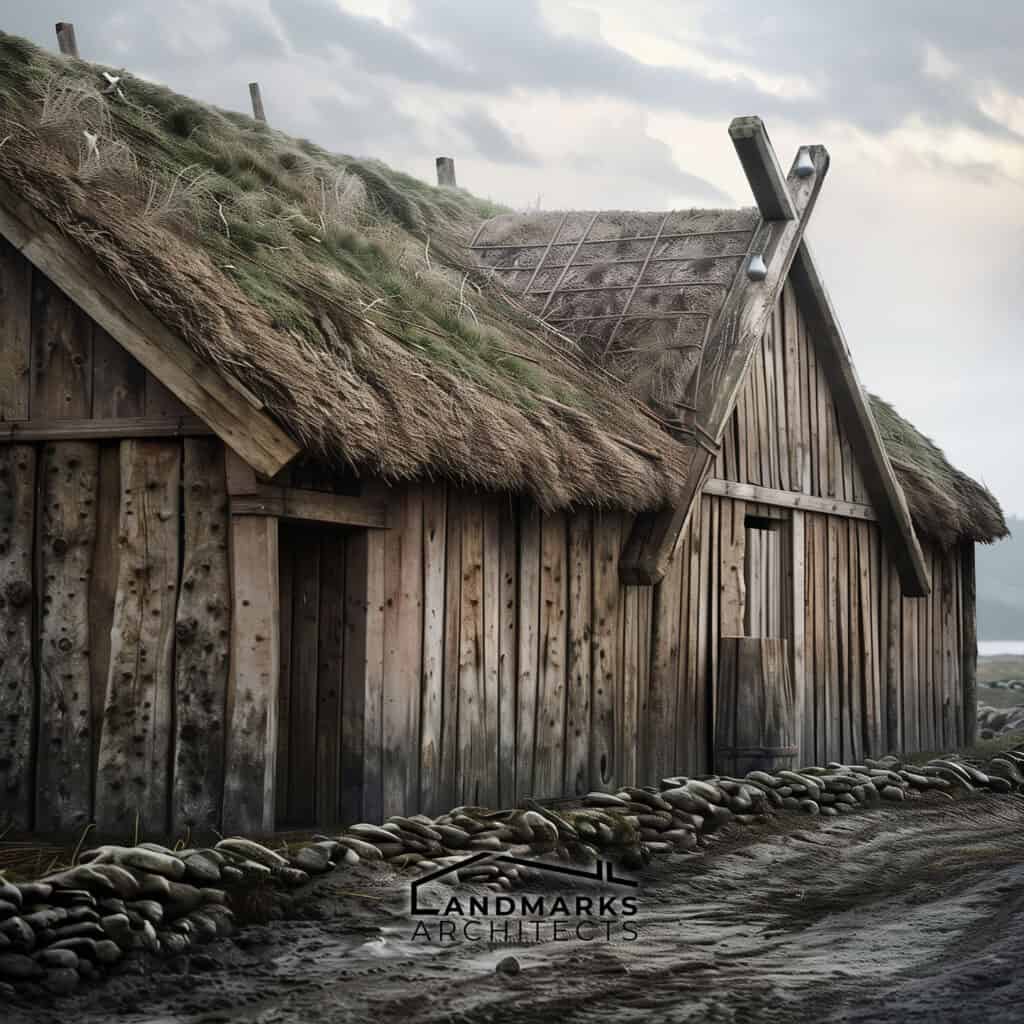 Viking building materials, photo AI