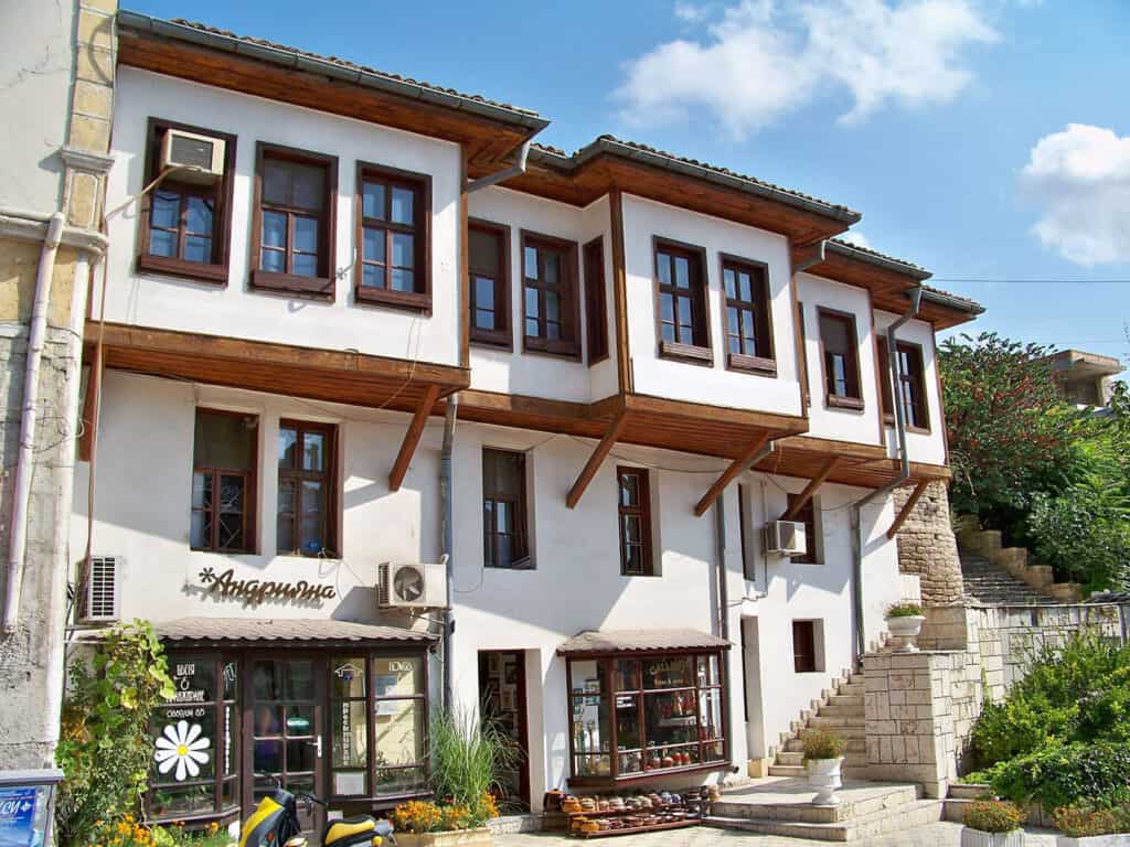 Traditional Bulgarian architecture in a Black Sea coastal town