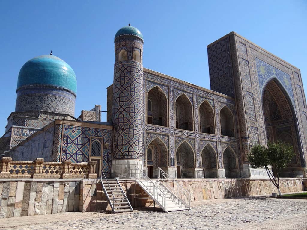 Bibi Khanym Mosque, an ancient mosque in Samarkand, Uzbekistan