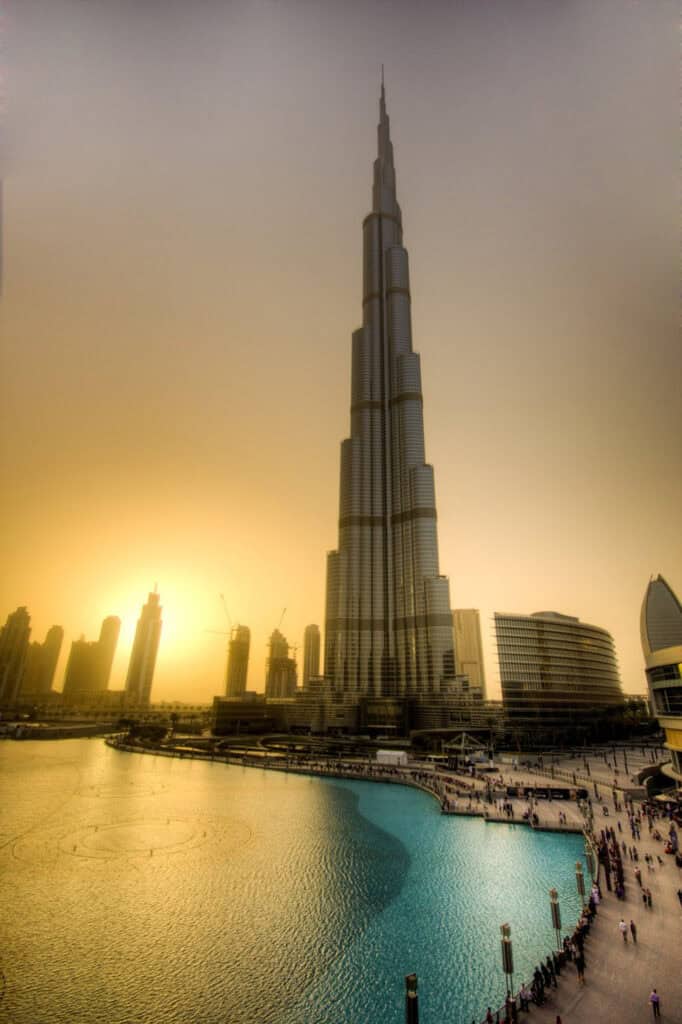 Burj Khalifa, an iconic skyscraper in Dubai, UAE