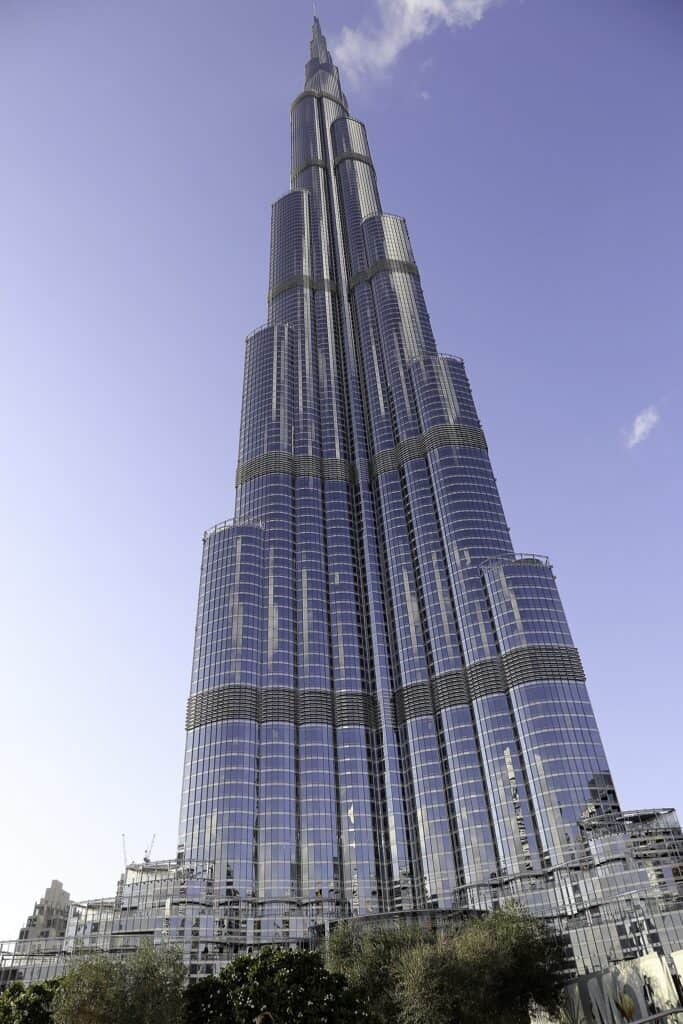 Burj Khalifa, the tallest skyscraper in Dubai, UAE