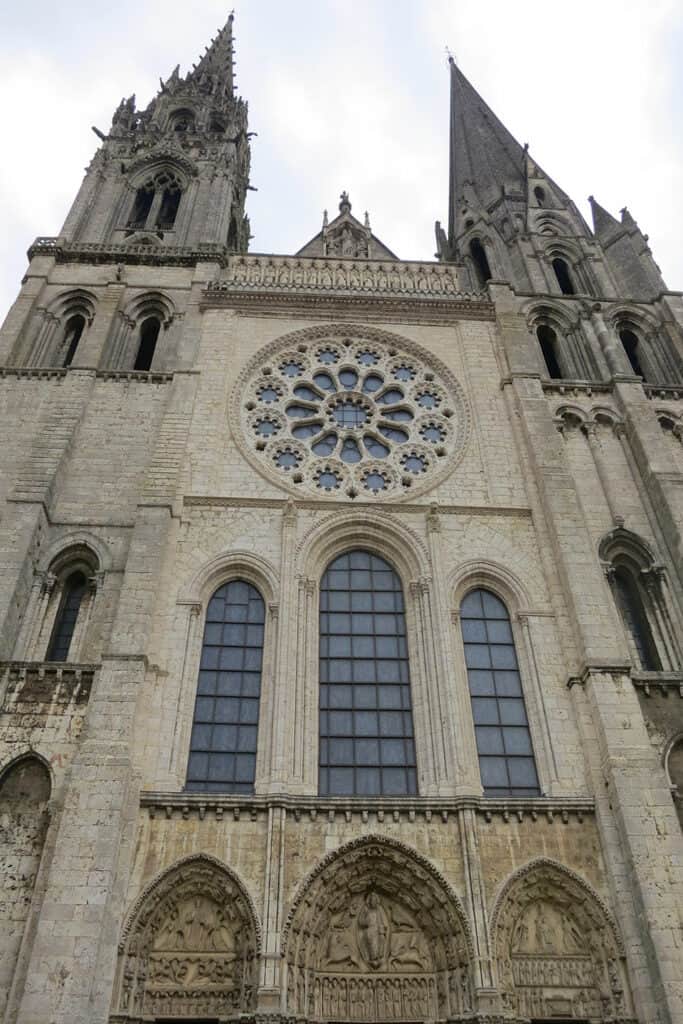 Chartres Cathedral, an iconic Gothic church in Chartres, France.