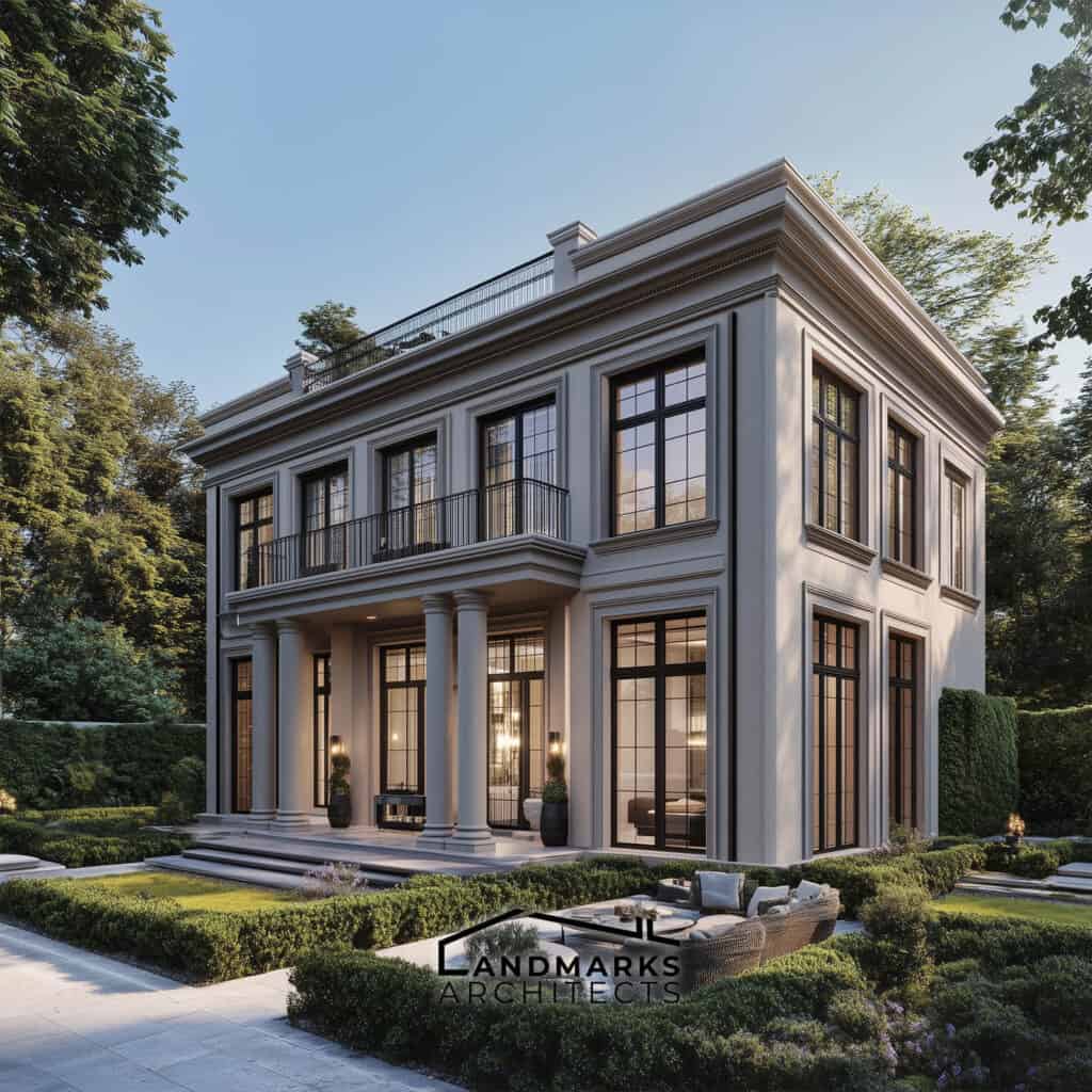 Modern Georgian architecture blends classic and contemporary design