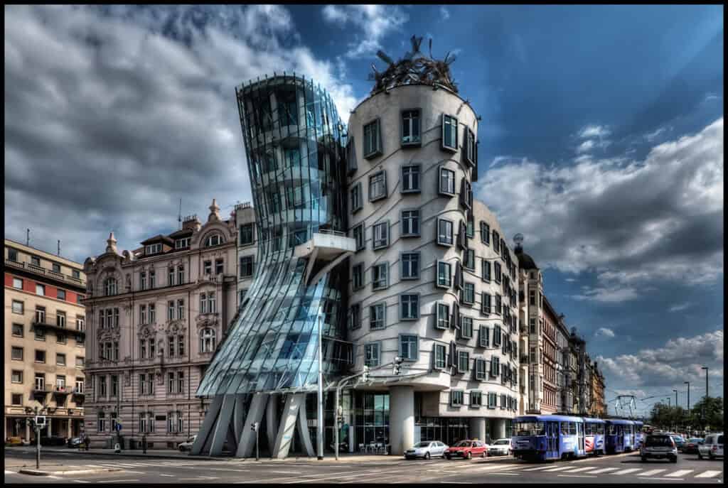 Dancing House, an innovative building in Prague, Czech Republic.