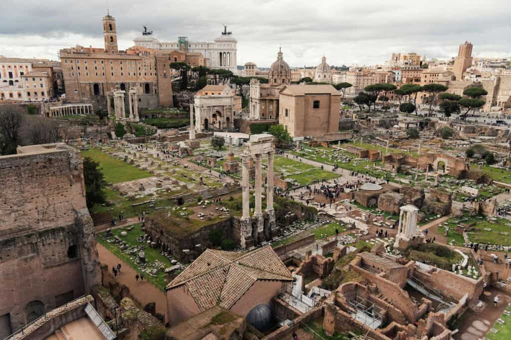 Ruins of the Roman Forum, ancient site in Rome, Italy