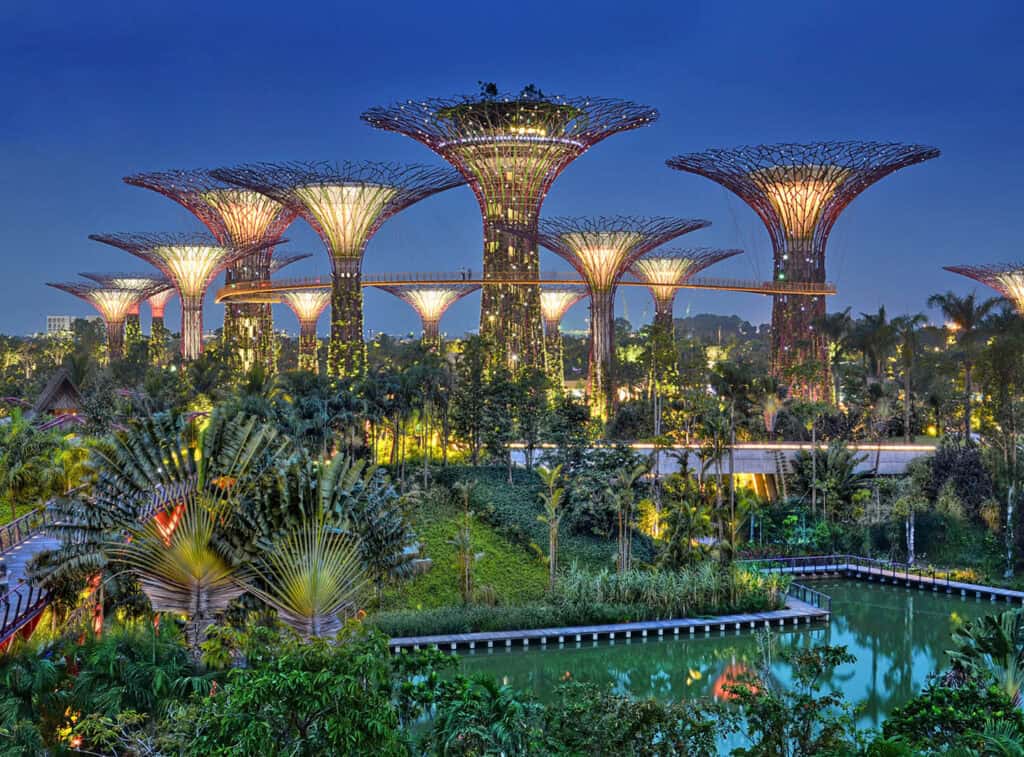 Gardens by the Bay, a futuristic park in Singapore