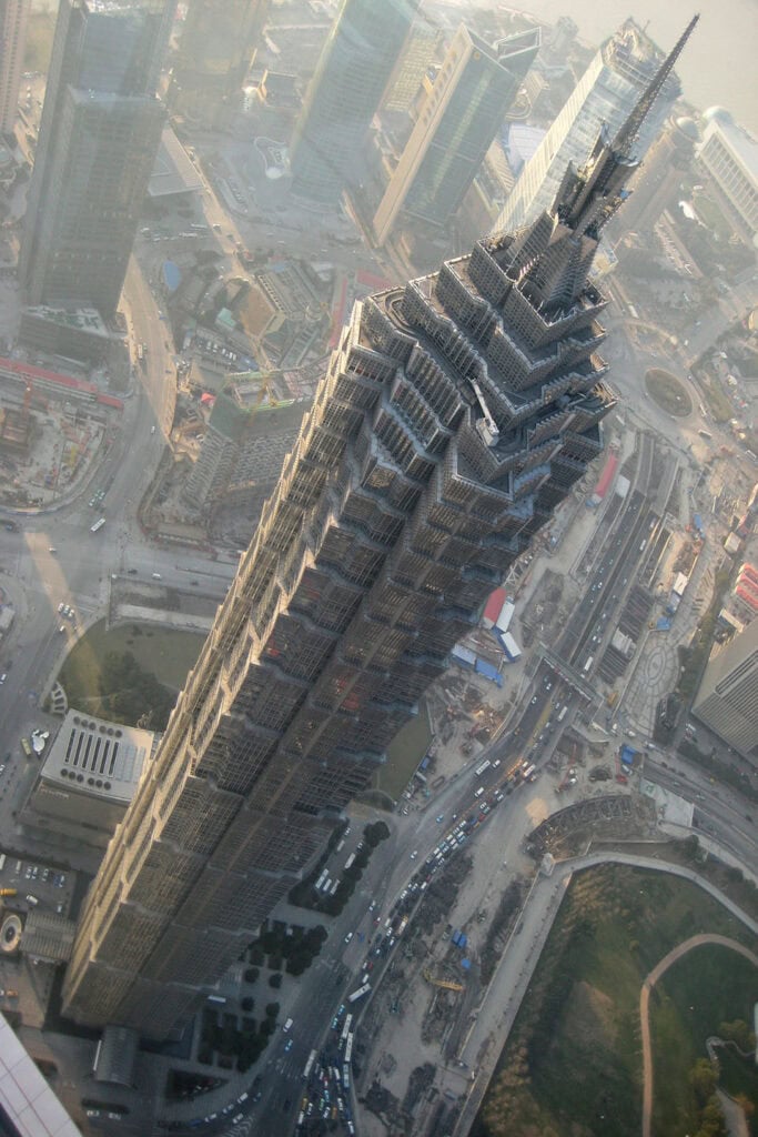 Jin Mao Tower, a prominent skyscraper in Shanghai