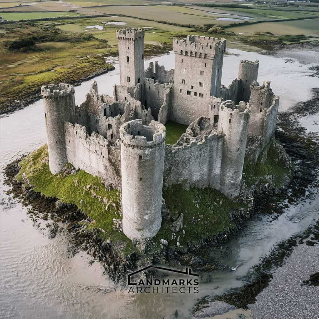 Medieval castles in Ireland showcasing diverse architectural styles and historical functions.