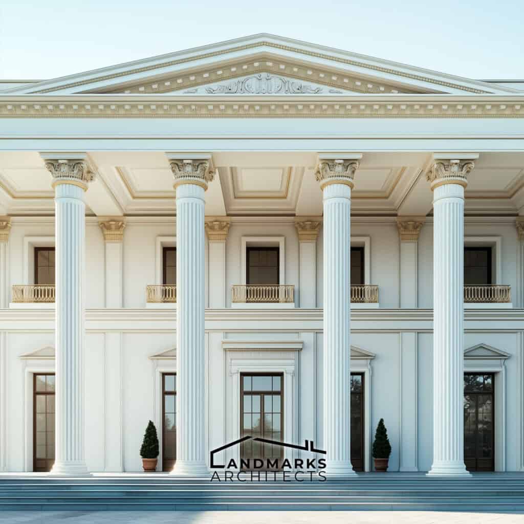 AI-created neoclassical architecture.